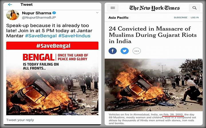 Fake News in Bengal Image Baduria BJP