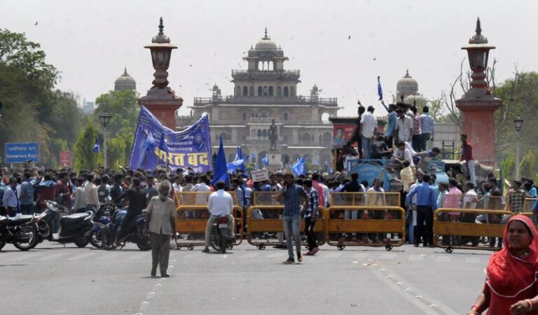 Whatsapp messages mocking dalits and sc/st act fuel protest in Rajasthan