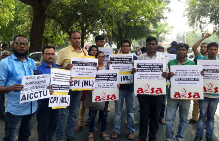 Protest demanding the release of 7 Indians abducted in Afghanistan reaches Delhi