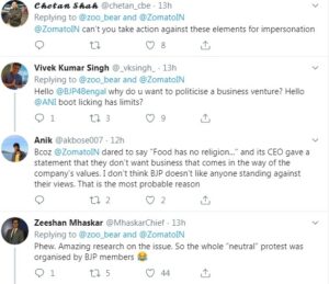 zomato howrah beef pork bjp cadre