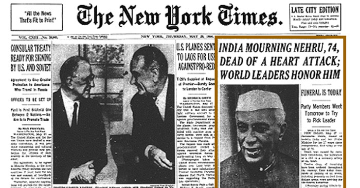 jawaharlal nehru death anniversary first prime minister of india