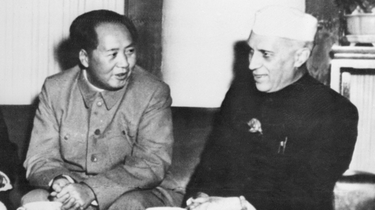 Mao and Nehru china-india conflict jawaharlal nehru mao zedong border Himalayas