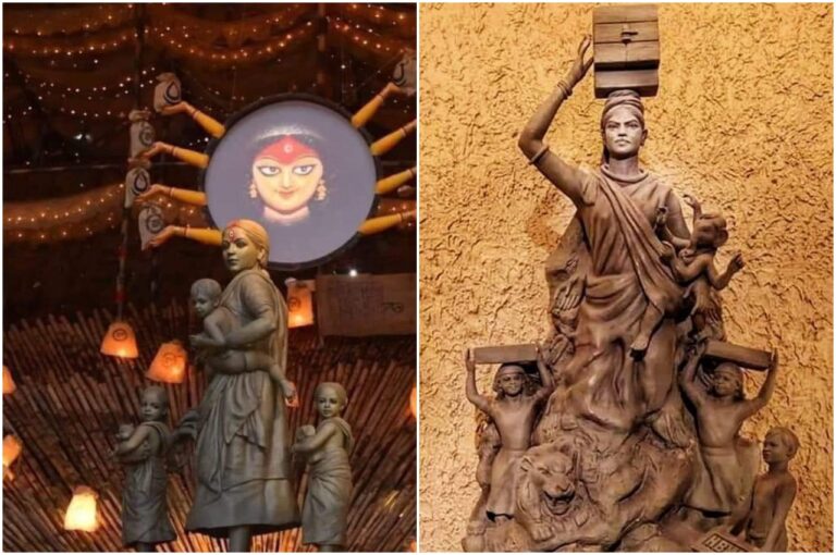Durga to be worshipped as a migrant worker in many pujas in Bengal