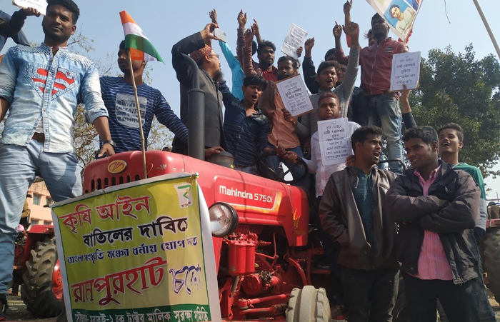 tractor rally bengal farmers protest farm bills punjab haryana Uttar Pradesh