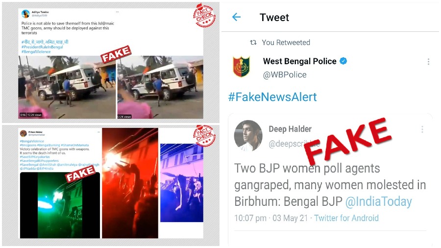 fake news bengal post-poll violence bjp