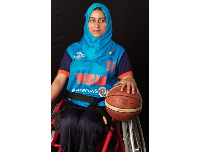 ishrat akhter international wheelchair basketball player kashmir