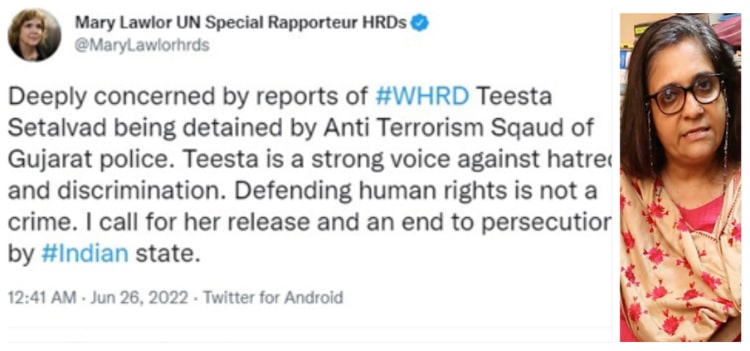 human rights activist arrest of teesta setalvad gujarat riots 2002
