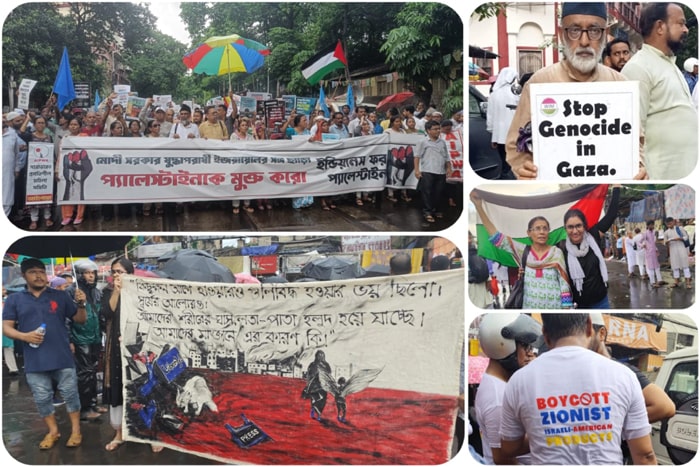 Stormy Skies, Stronger Resolve: Kolkata’s Powerful Stand for Palestine