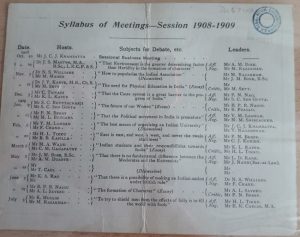edinburgh indian association student society uk scotland syllabus of the meeting