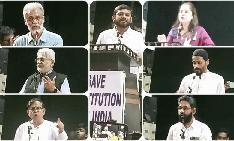 save constitution save india kolkata convention democracy Kanhaiya Kumar Amit Shah