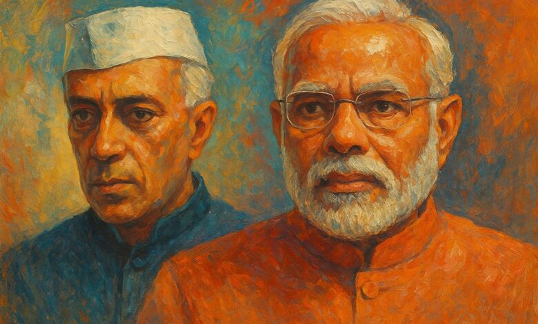 prime ministers of India Jawaharlal Nehru vs Narendra Modi British Fake unelected PM
