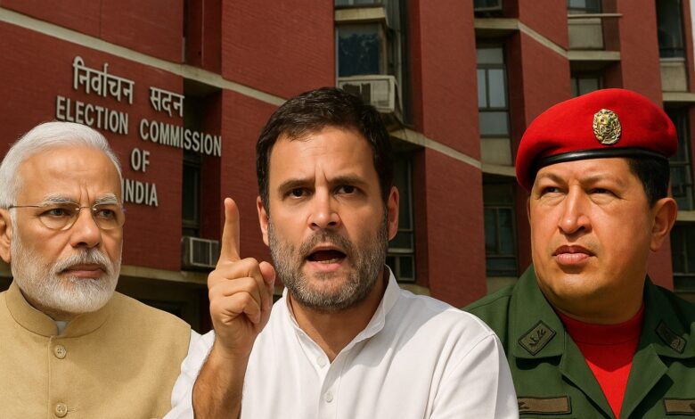 rahul gandhi electoral fraud hugo chavez modi india democracy venezuelan